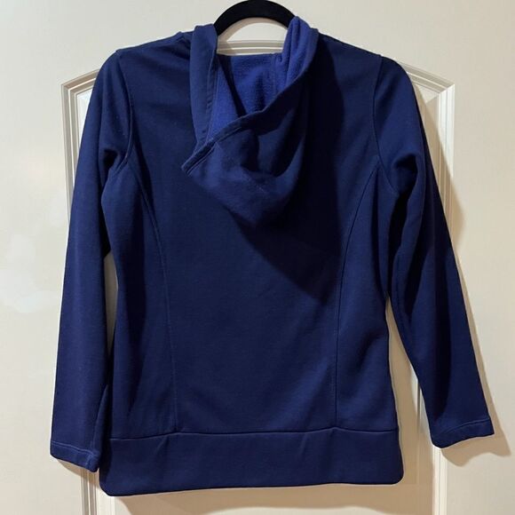 MERRELL Long Sleeve Hooded Pullover Sweater Opti Wick Blue Women’s Size Small - Picture 2 of 6